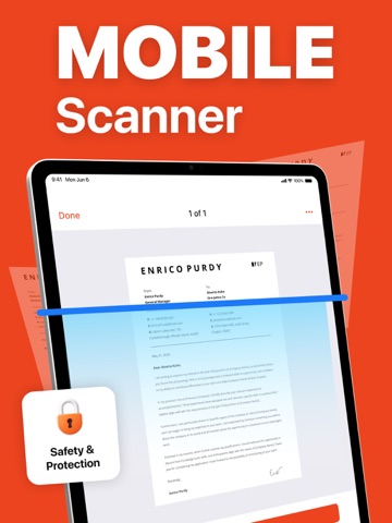 Secure Document & PDF Scan iPad screenshot