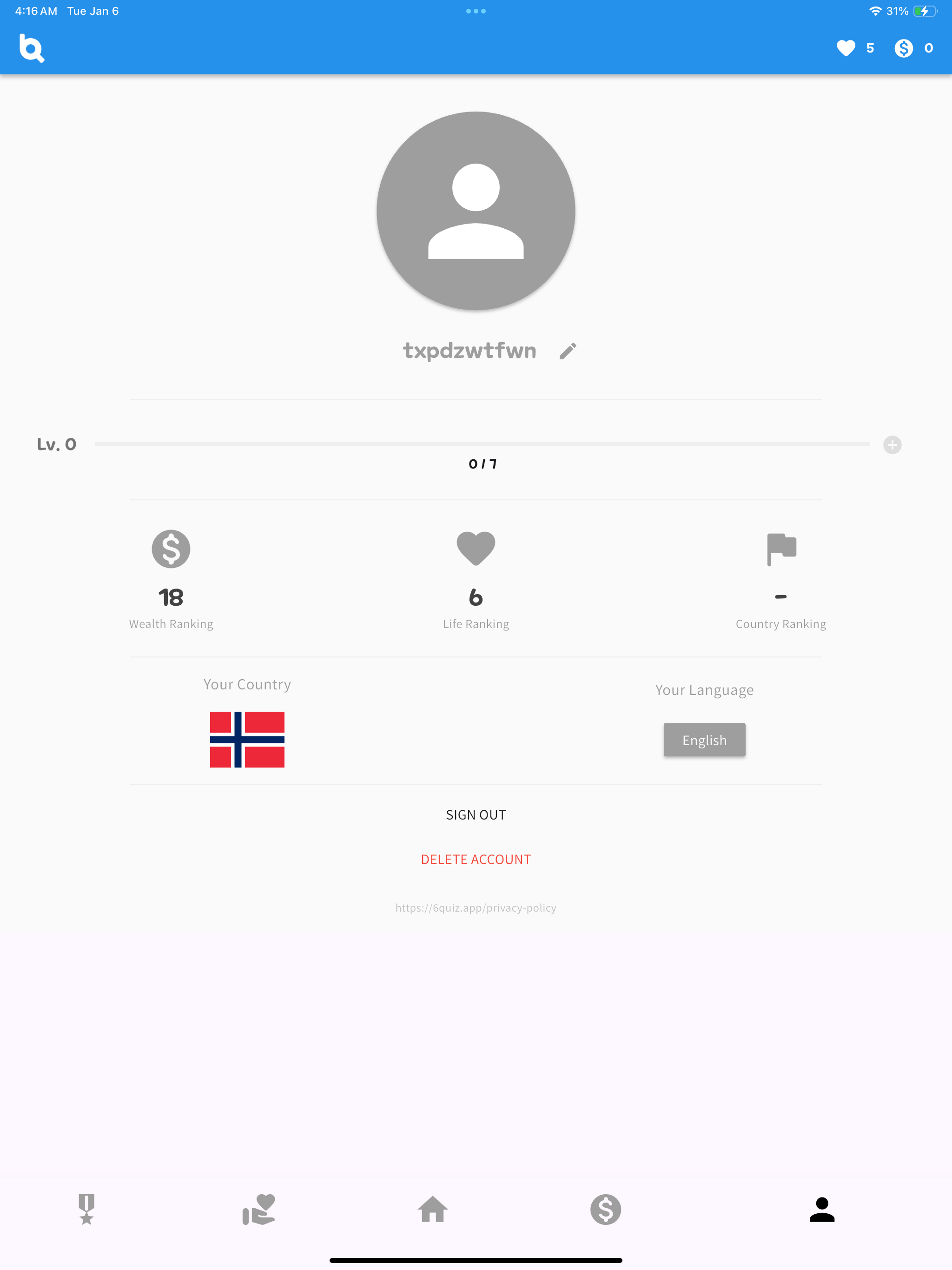 6Quiz screenshot 12
