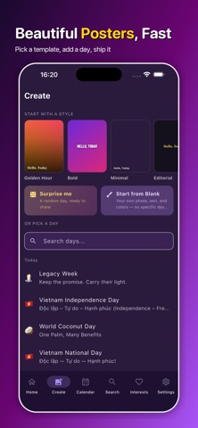 Dayfeed: Holiday Calendar Screenshot 4 of 8