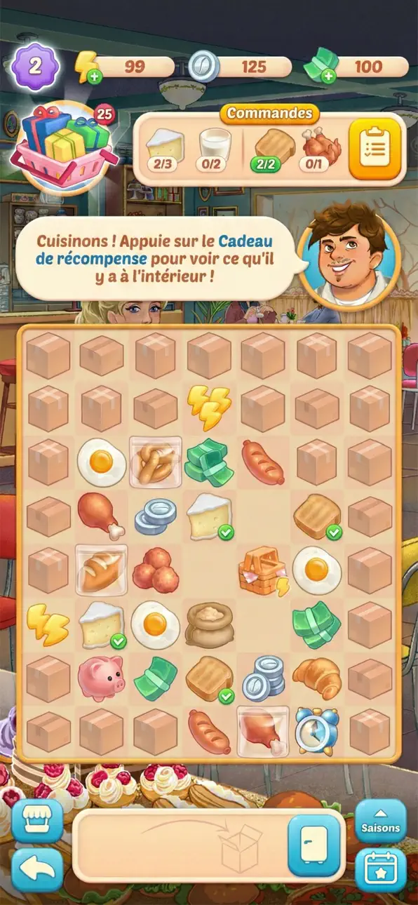 Corner Cafe: Merge puzzle game iOS Mod IPA screenshot 5 - iOS game interface