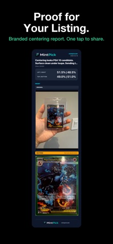 MintPick: AI Card Centering iPhone screenshot