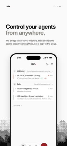 Rein: Coding Agents, Anywhere Screenshot 1 of 5
