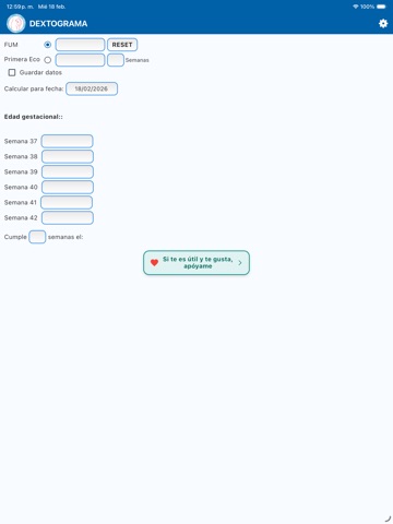 Dextograma iPad screenshot