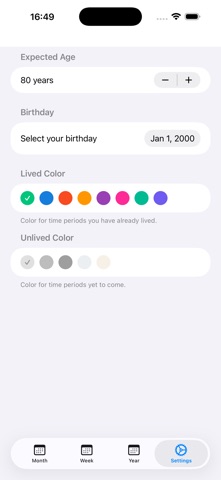 Life Progress -- with widget Screenshot 4 of 4