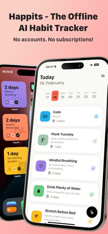 Happits: Local AI Habits iPhone screenshot
