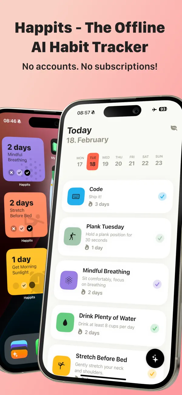 Screenshot #1 pour Happits: Habitudes Locales AI