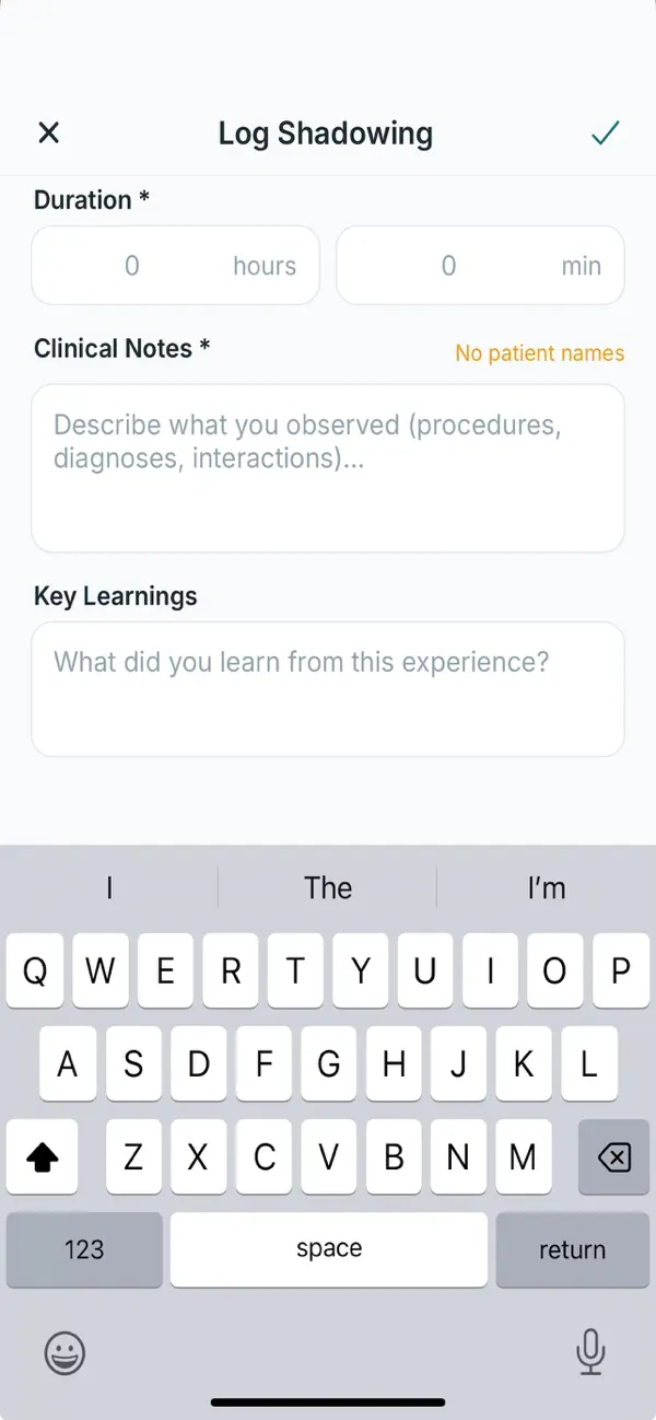 #2. ShadowLog App (iOS) Av: LILA GRACE CHAMBERLAIN