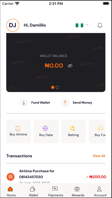 RoutePay Fintech Screenshot