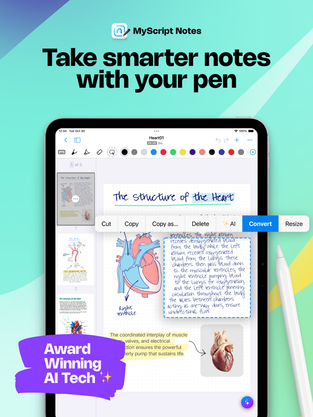 MyScript Notes: AI Handwriting Screenshot