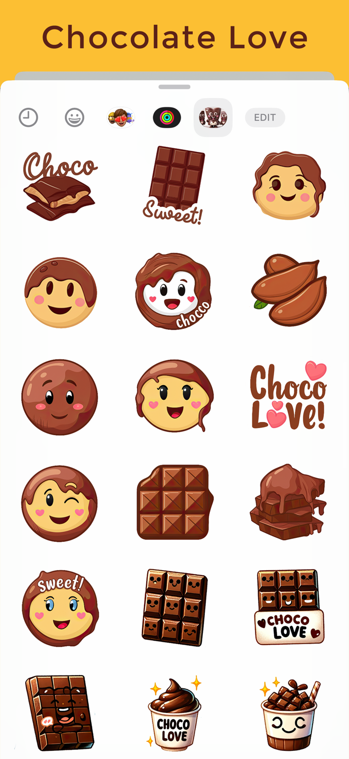 Chocolate Love Stickers