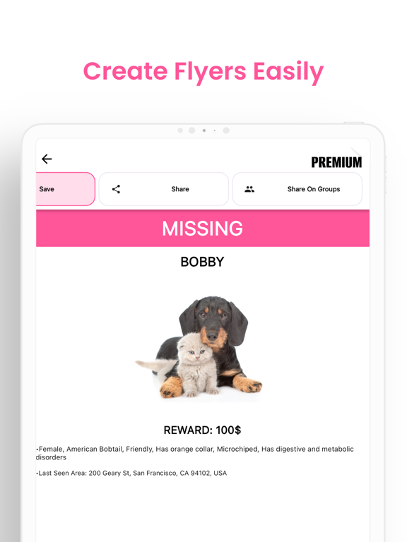 Paw Guide: Lost & Found Pets iPad screenshot 6 - Lifestyle app