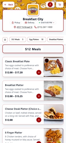 Breakfast City iPhone screenshot