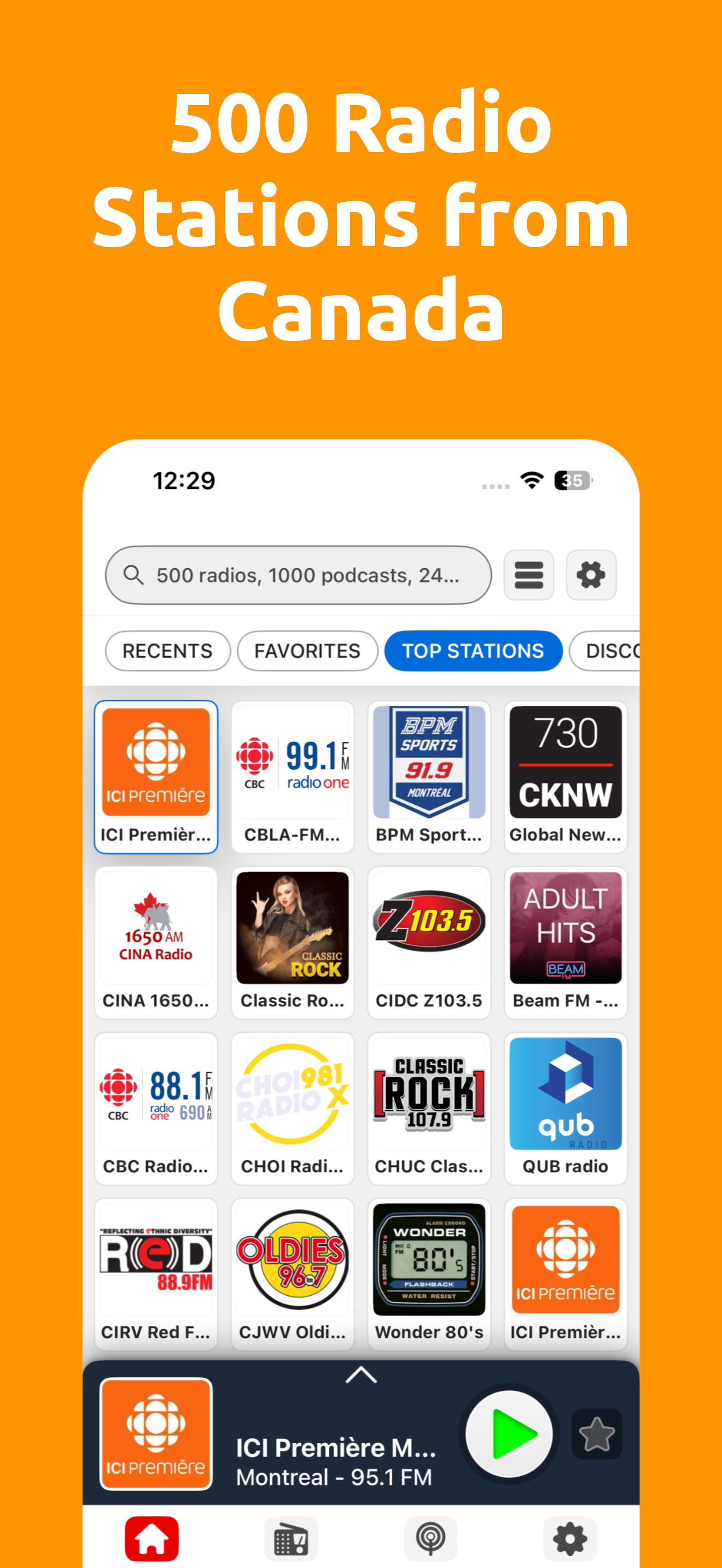 Radio Canada: Live AM FM Tuner