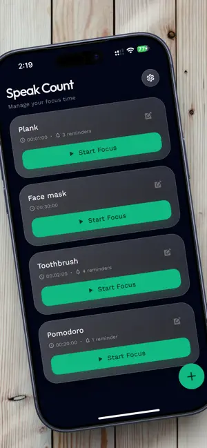 SpeakCount: Voice-Focus Timer screenshot 1