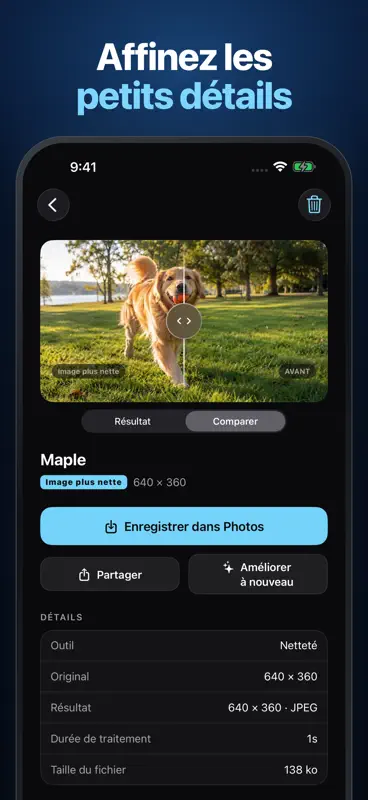 Améliorer Photo: IA Upscaler screenshot 4 of 7