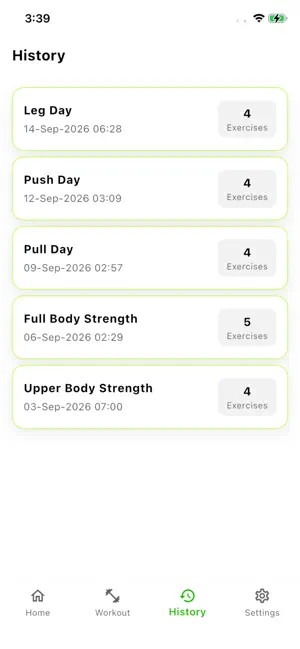 Easy Workout Logger screenshot 1
