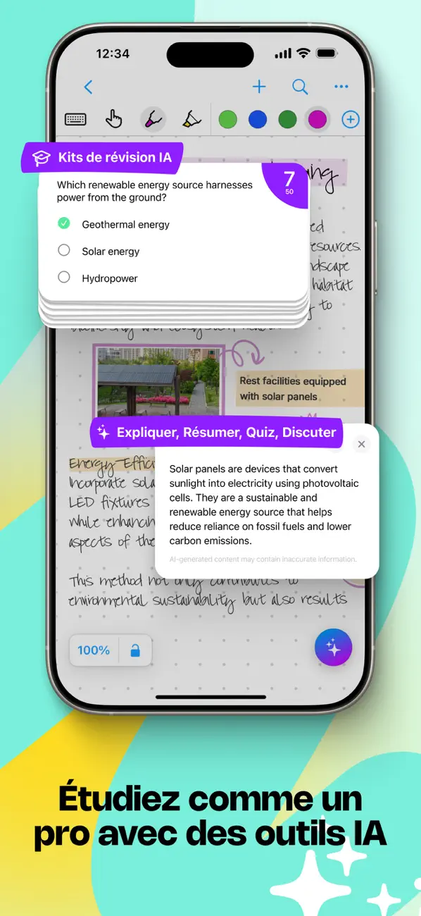 Screenshot #2 pour MyScript Notes : Ecriture IA