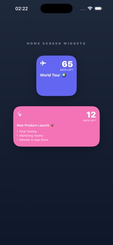 Dayzero: Aesthetic Countdown iPhone screenshot
