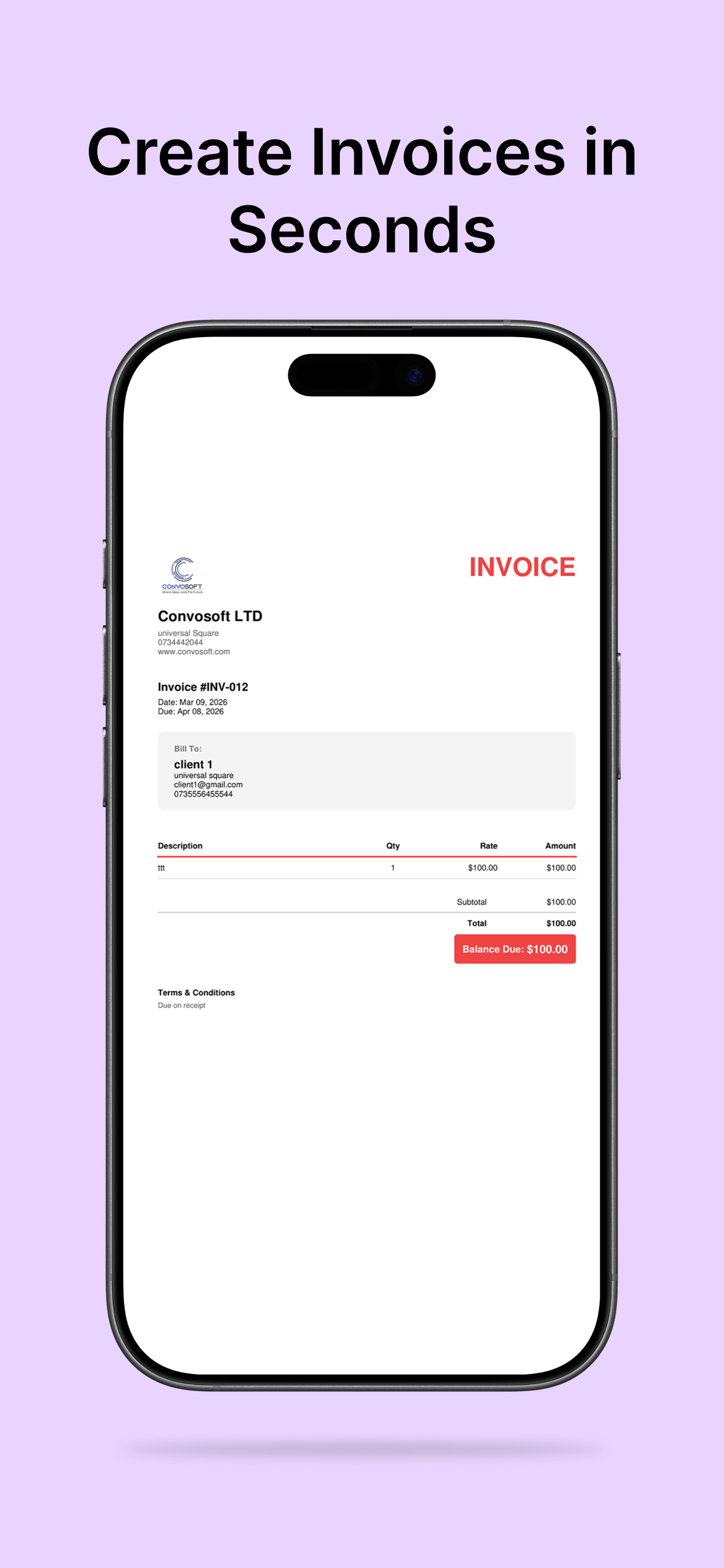 Invoice Generator - Estimates