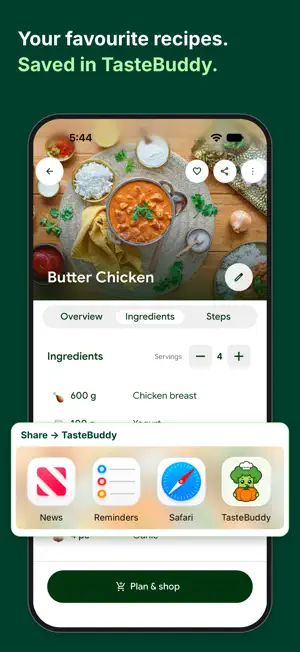 TasteBuddy: Recipe Organizer screenshot 1