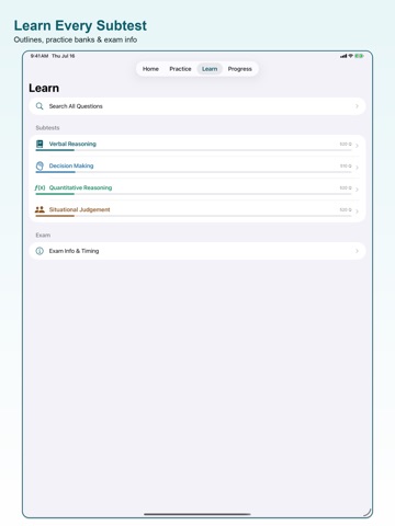 UCAT Prep iPad screenshot