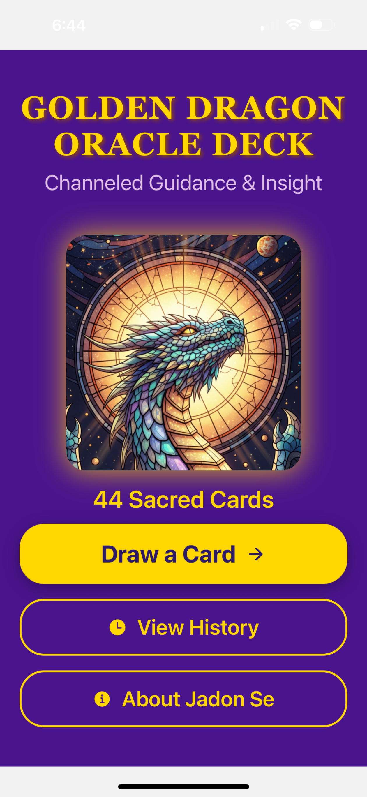 Golden Dragon Oracle Deck