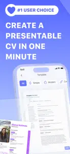 AI Resume Builder－CV Maker PDF screenshot #1 for iPhone