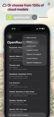 Russet: OpenRouter & Local AI iPhone screenshot