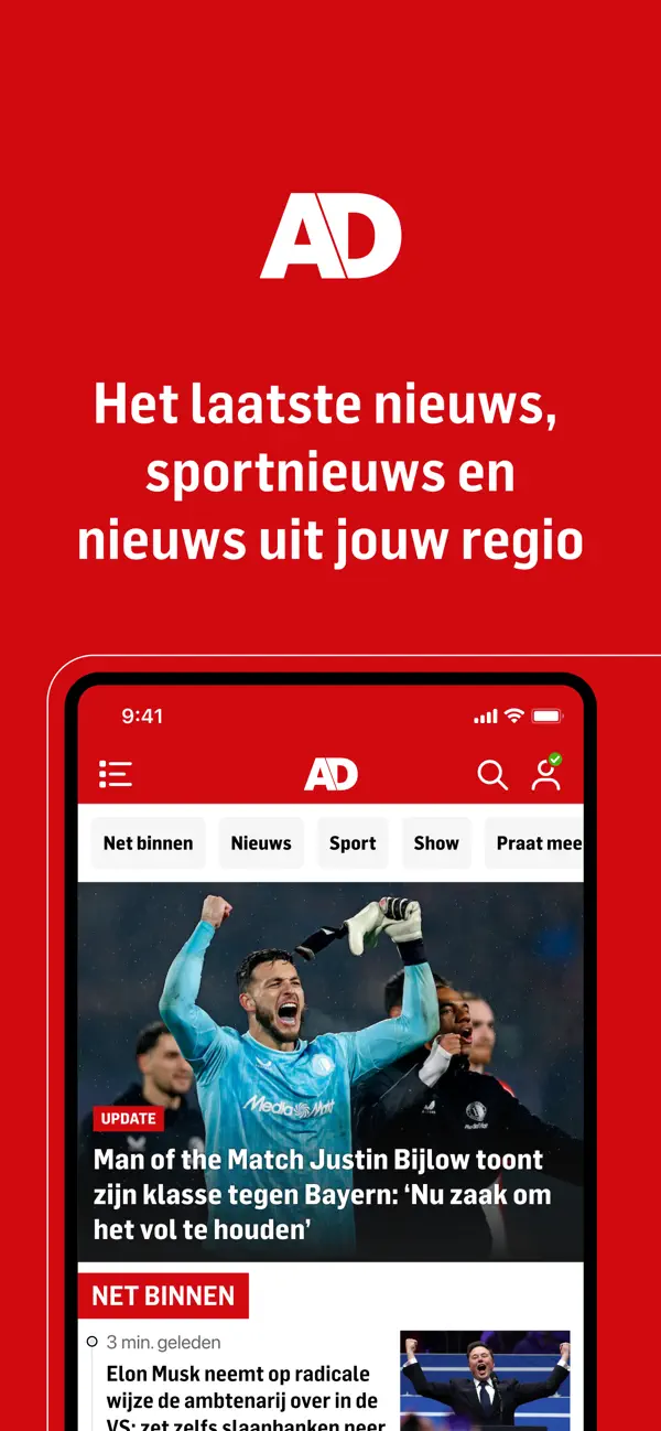 Screenshot #1 pour AD - Nieuws, Sport & Regio