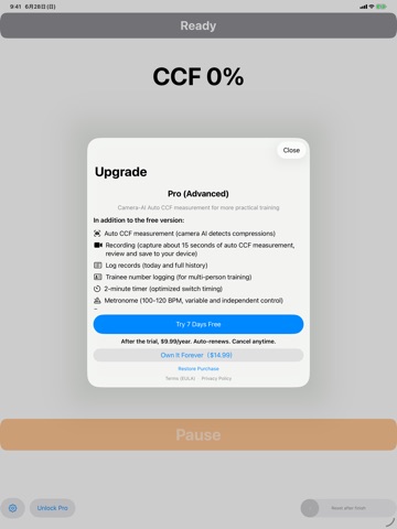 CCF Monitor – CPR Timer iPad screenshot 5