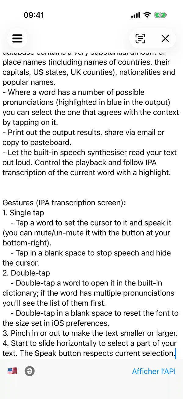 Screenshot #1 pour toPhonetics Transcription