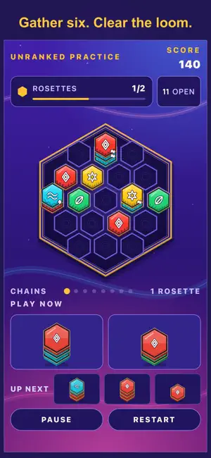 Hexloom: Hex Stack Puzzle screenshot 3