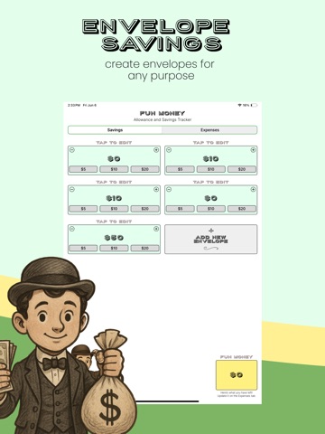 Fun Money: Allowance Budget iPad screenshot