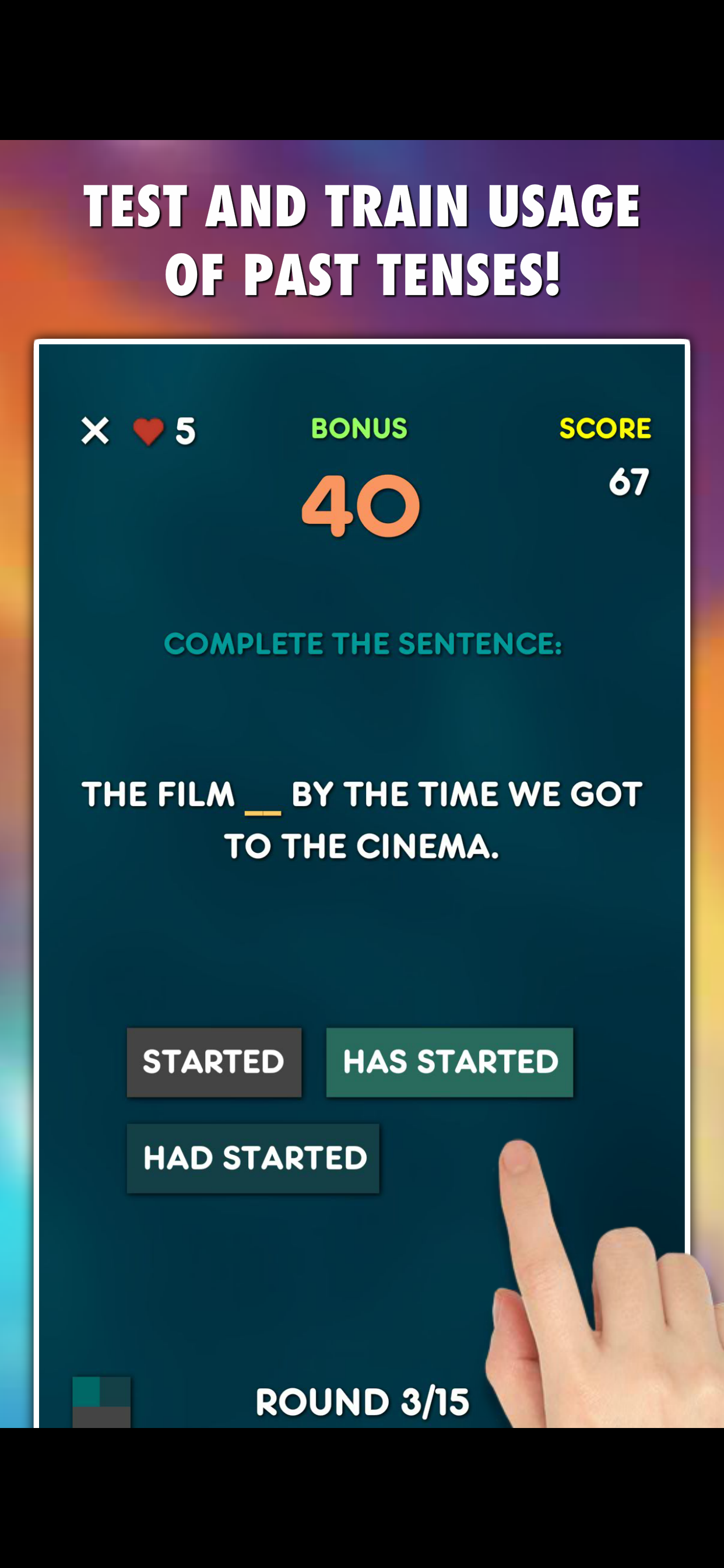 Past Tenses Grammar Test