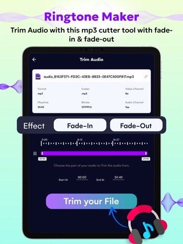 Mp3-Converter & Ringtone maker iPad screenshot