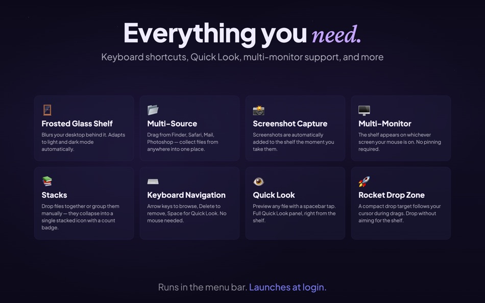 #7. Space Drop - Drag, Store, Drop (macOS) De: FIPLAB Ltd