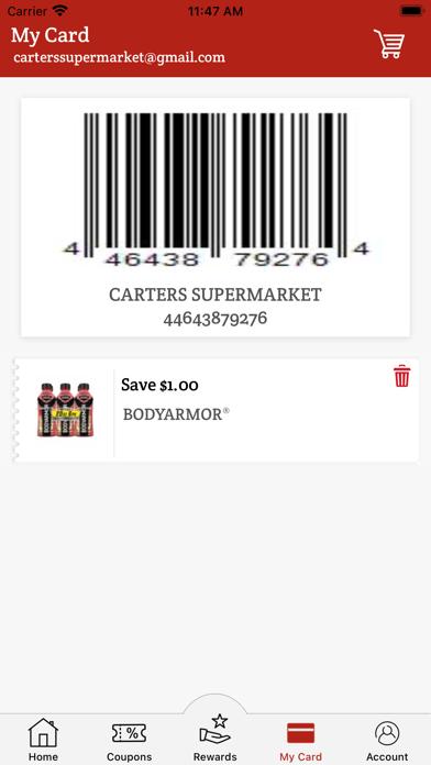 Carter’s Supermarket Rewards Screenshot