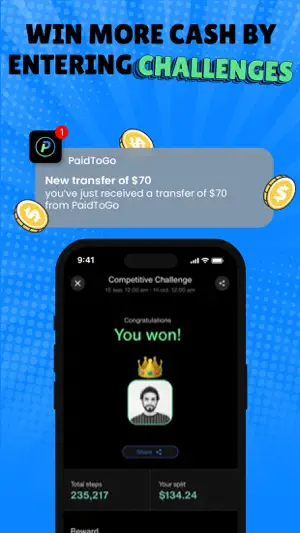 PaidToGo - Walk & Earn Cash screenshot 4