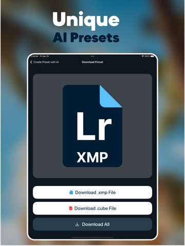 Presets for Lightroom : LRP AI iPad screenshot