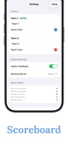 Scoreboard Pickleball & Padel iPhone screenshot