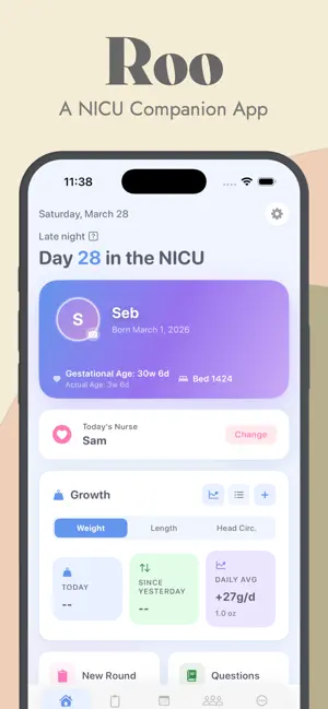 Roo: A NICU Companion screenshot 1