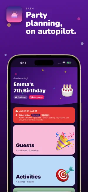 Kids Party Planner - Bash screenshot 1