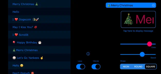 Scrollit: display scrolling 滚动霓虹显示器应用截图