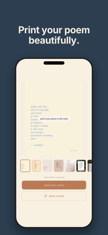 Poema - Share your Poems iPhone screenshot