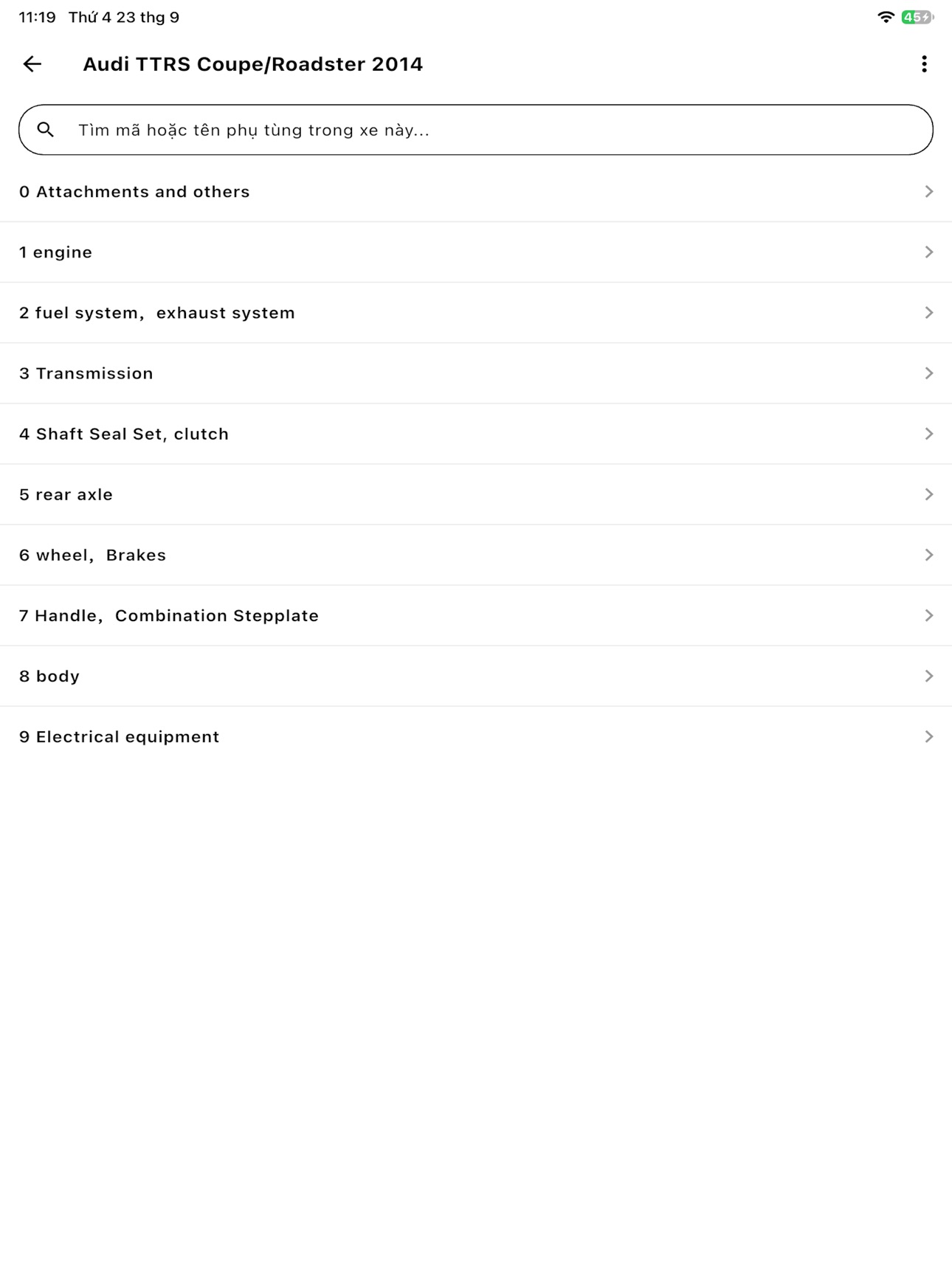Screenshot 8 of Tra Cứu Phụ Tùng Xe Hơi