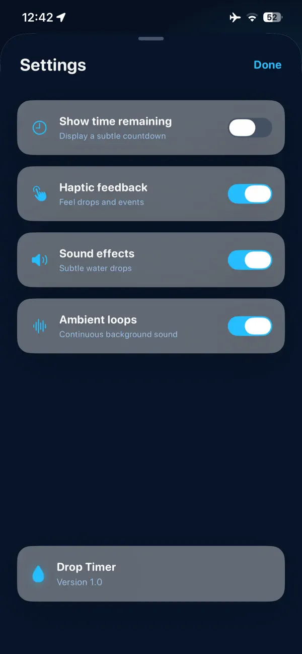 Screenshot #3 pour DropTimer: Focus & Breathe