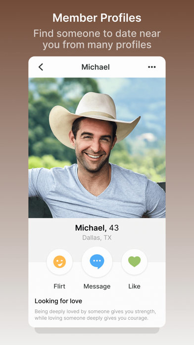 Cowboy Dating Service App Screenshot