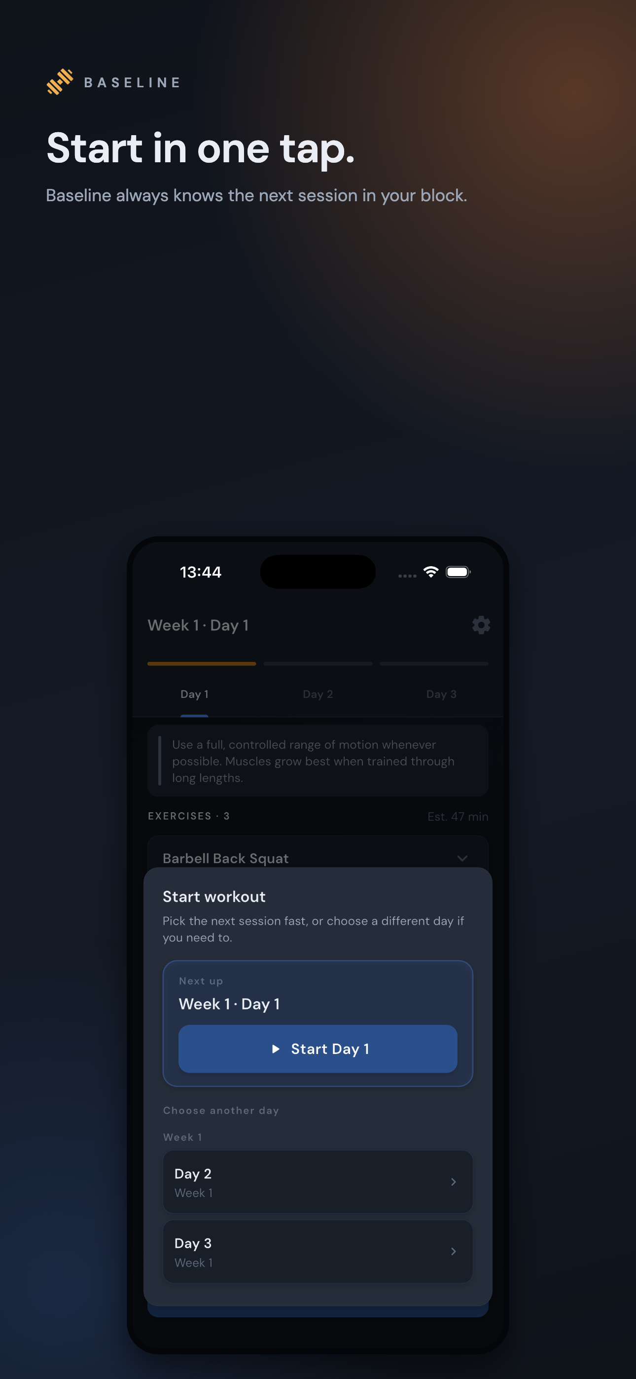 Baseline: Workout Planner, Log screenshot 7