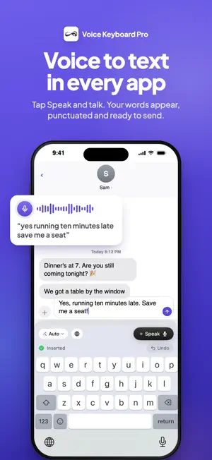 Voice Keyboard Pro: Dictation screenshot 1