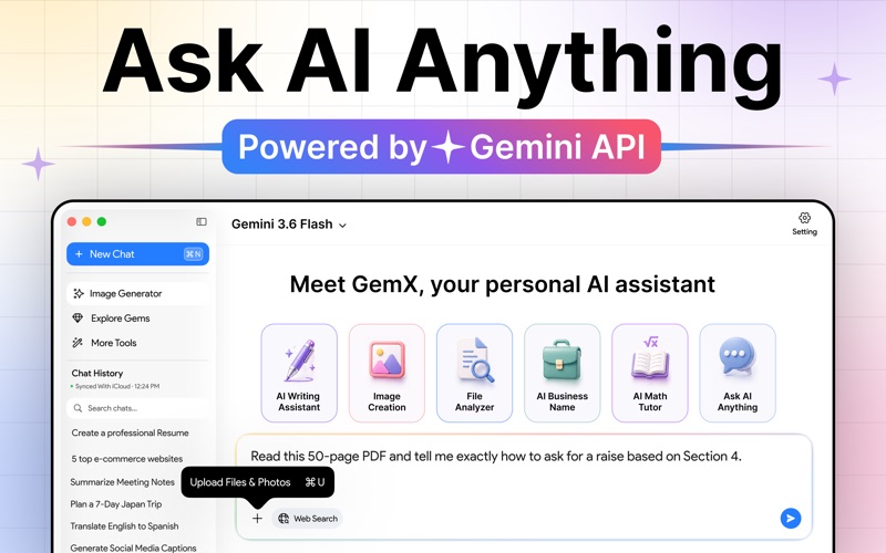 GemX: AI Chatbot Assistant iPhone screenshot